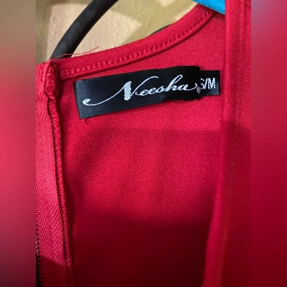 Neesha sleeveless red fit and flare dress with back zip ❤️ - Picture 3 of 6